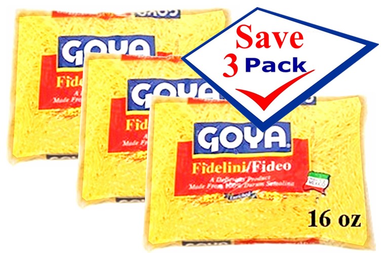 Goya Fideos Fidelini 16 oz Pack of 3